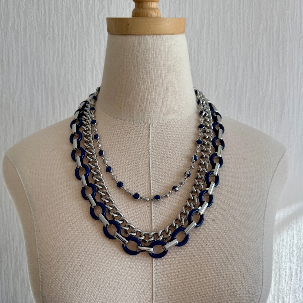 Lia Sophia Multi Chain Tiered Necklace